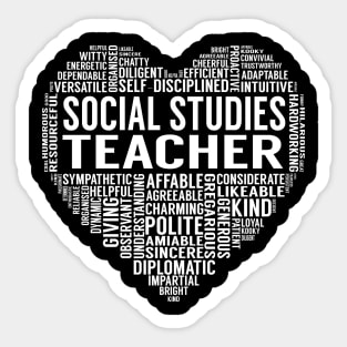 Social Studies Teacher Heart Sticker